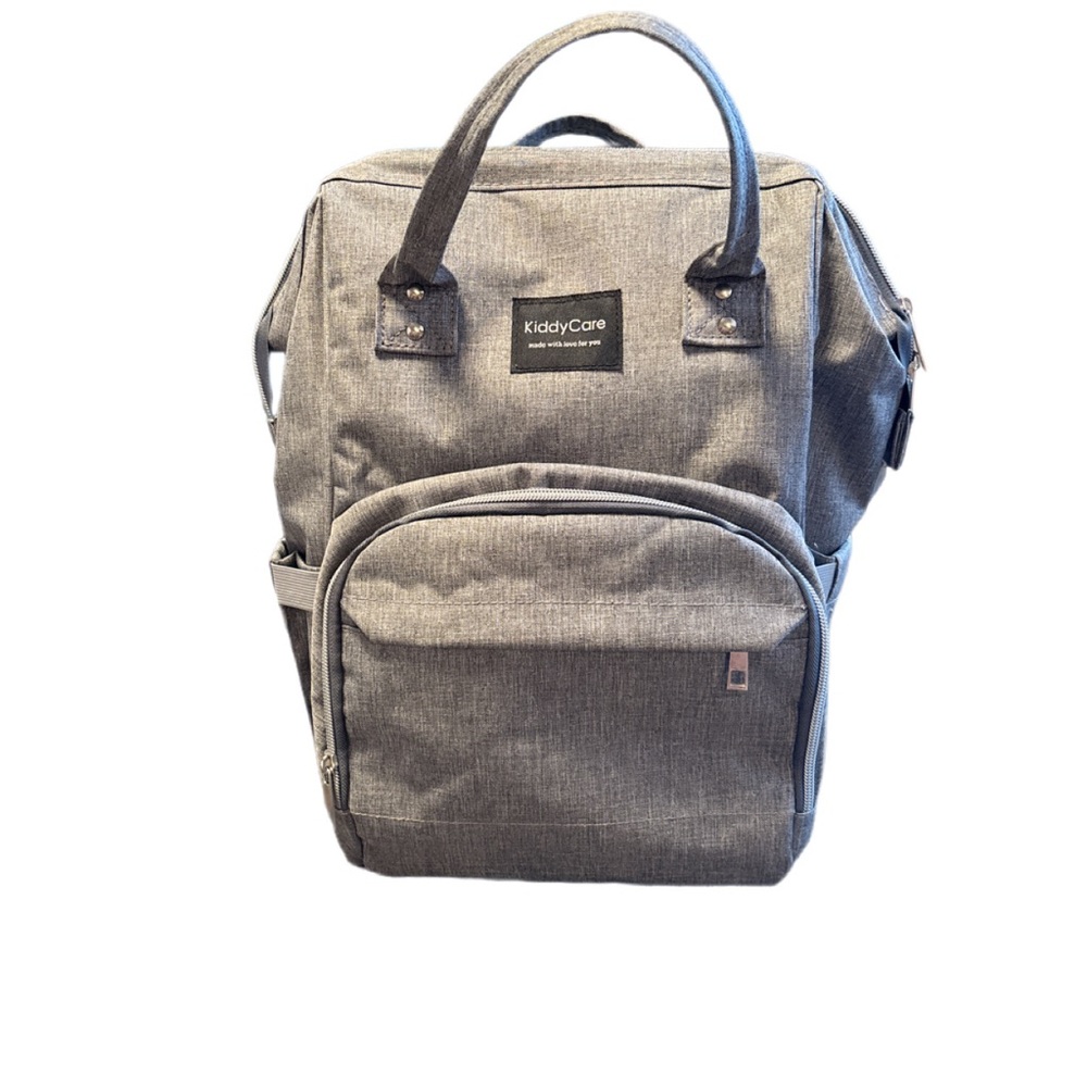 KiddyCare Structured Diaper Backpack Black & Gray |Excellent Used Condition EUC